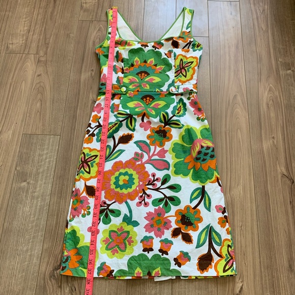 Boden Floral Summer Mini Dress Cotton Size 2 - Picture 9 of 10